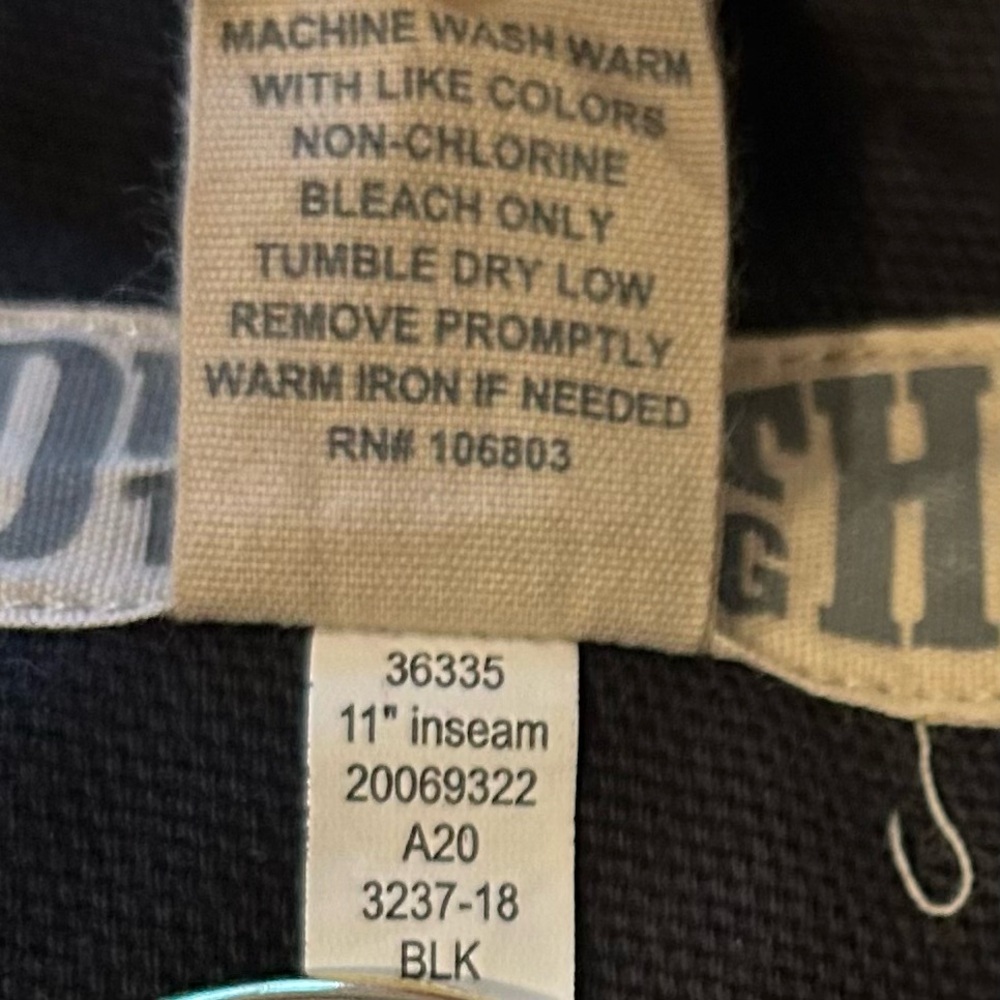 Duluth Trading Canvas Cargo Shorts 100% Cotton Black Size 40 Inseam 11 - Picture 6 of 9